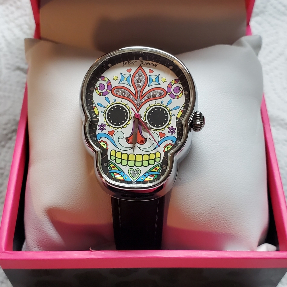 Betsey Johnson Sugar Skull Watch